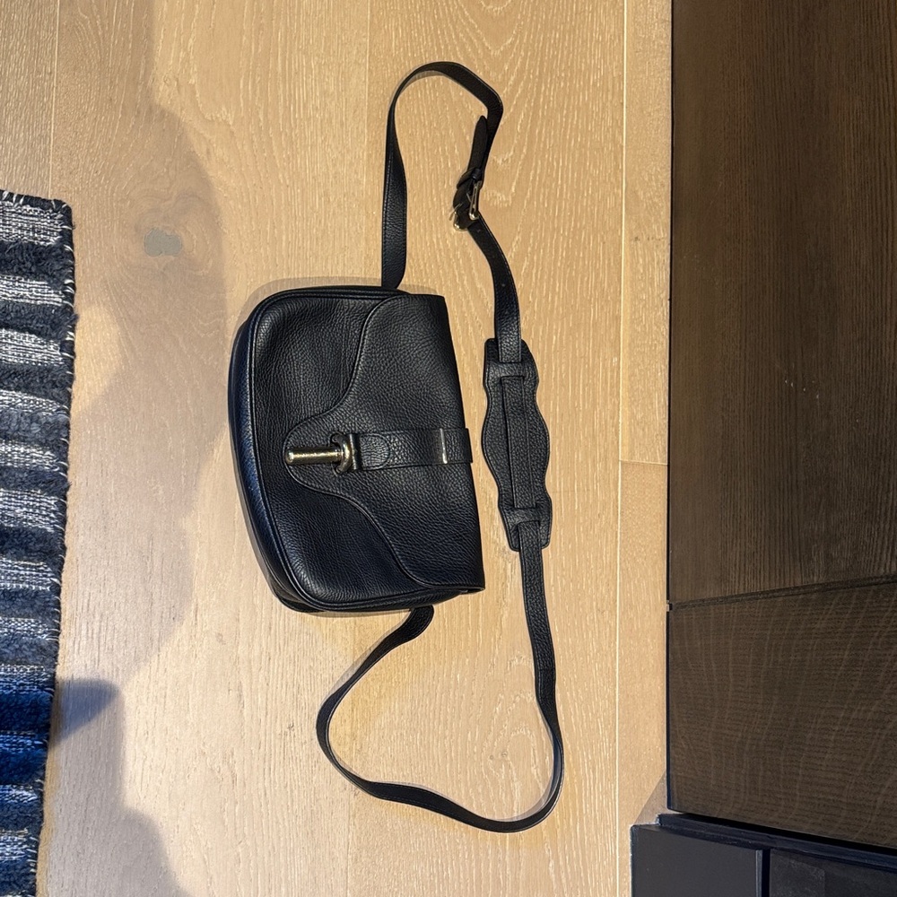 Balenciaga Black Leather Shoulder Bag TUBE BAG SMALL